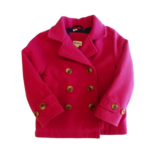 Hatley Pink Double-Breasted Coat Size 4T - Picture 2 of 13